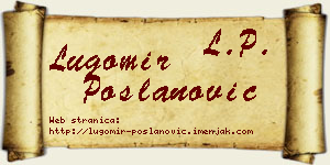 Lugomir Poslanović vizit kartica